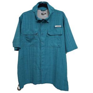 Habit Men Blue Kona Beach UV40+ Micropoly Vented Hunting Fishing River Shirt  L